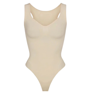 Skims Seamless Sculpt Scoop Neck Thong Bodysuit