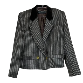 Yves Saint Laurent 90's Variation Wool Velour Blazer