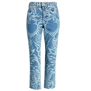 Paccbet Rassvet Geometric-Print Straight Leg Jeans