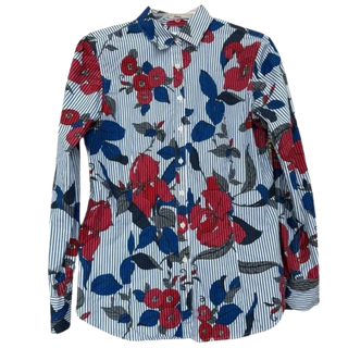 Talbots Popover Floral Blouse