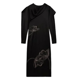 Zara Draped Midi Sparkle Dress