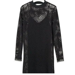Tracey Reese Perforated Overlay Dress
