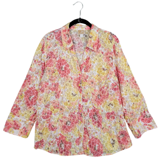 JM Collection Floral 3/4-Sleeve Top