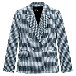 Zara Houndstooth Blazer