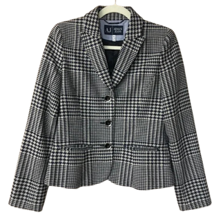 Armani Collection Tweed Houndstooth Blazer