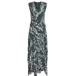 BCBGM Asymmetrical Maxi Floral Cocktail Dress
