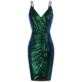 Grace Kariin Retro Ruched Wrap Party Dress