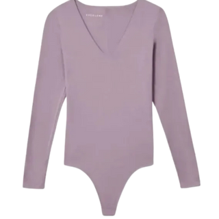 Everlane Long-Sleeve V-Neck Bodysuit