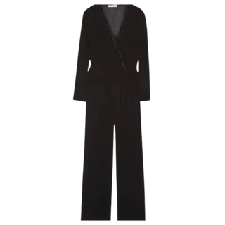 Maje V-Neck Pinstriped Jumpsuit