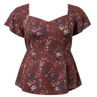 Torrid Floral Peplum Blouse