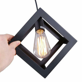 Square Wire Cage Pendant Lighting
