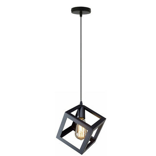 Square Wire Cage Pendant Lighting