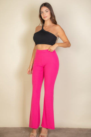 Tahoe Ribbed One-Shoulder Crop Top