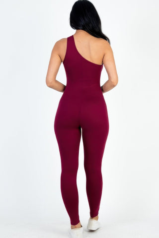Auburn One Shoulder Jumpsuit