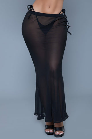 Galiano Sheer Maxi Cover-Up Skirt