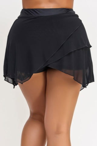 Mar High-Waisted Asymmetrical Skirted Swim Bottom