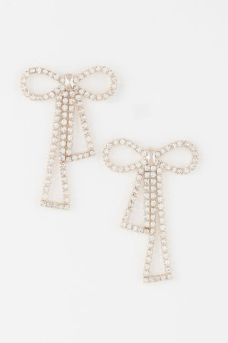 Fernie Infinity Bow Rhinestone Earrings