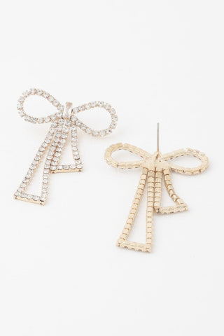 Fernie Infinity Bow Rhinestone Earrings