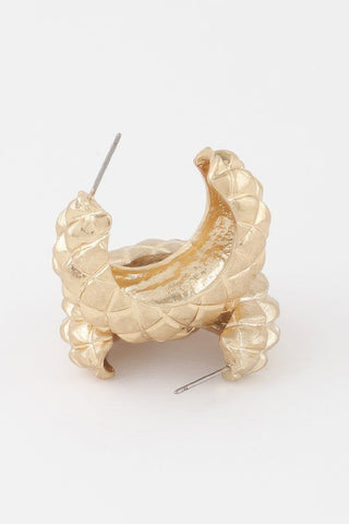 Clearwater Quilted Statement Hoop Earrings