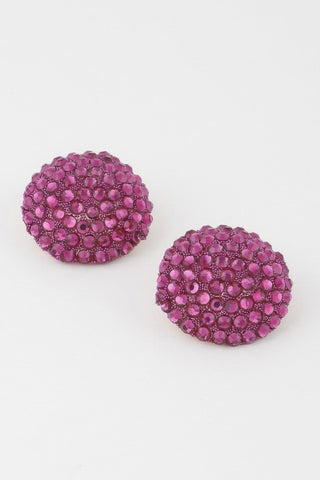 Jeweled Dome Stud Earrings