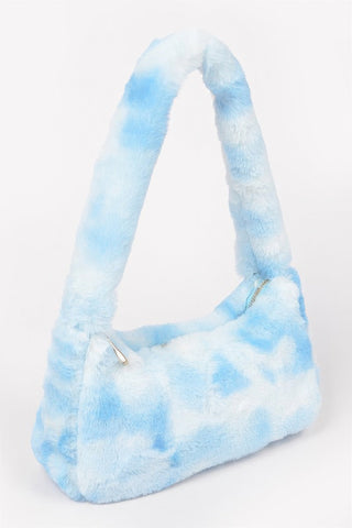 Dawson Creek Tie-Dye Faux Fur Shoulder Bag