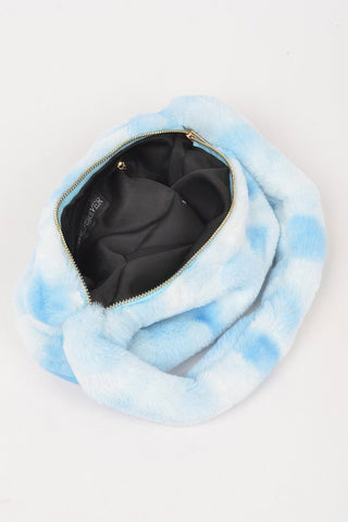 Dawson Creek Tie-Dye Faux Fur Shoulder Bag