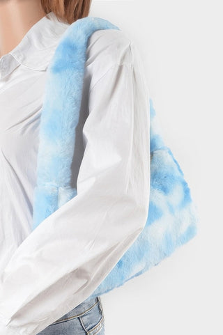Dawson Creek Tie-Dye Faux Fur Shoulder Bag