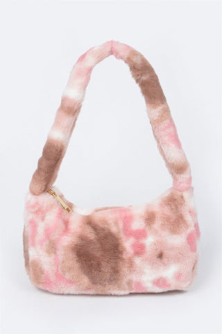 Dawson Creek Tie-Dye Faux Fur Shoulder Bag