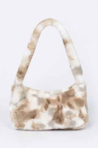 Dawson Creek Tie-Dye Faux Fur Shoulder Bag