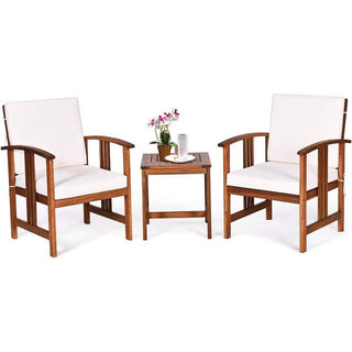 Solid Wood Outdoor 3 Piece Furniture Set