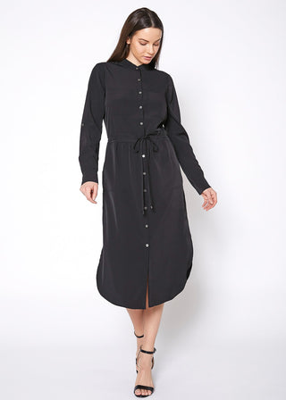 Capilano Mock-Neck Shirt Dress