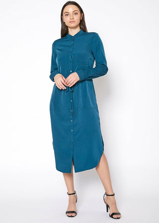 Capilano Mock-Neck Shirt Dress