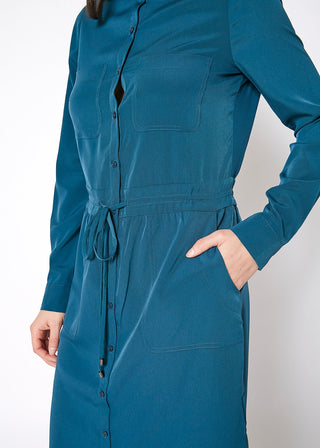 Capilano Mock-Neck Shirt Dress