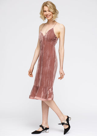 Corte Madera Crushed Velvet Midi Dress