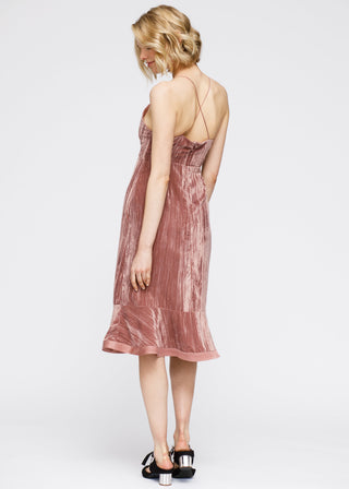 Corte Madera Crushed Velvet Midi Dress