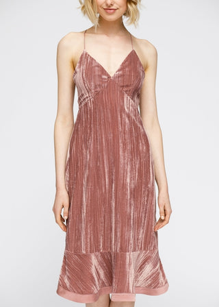 Corte Madera Crushed Velvet Midi Dress