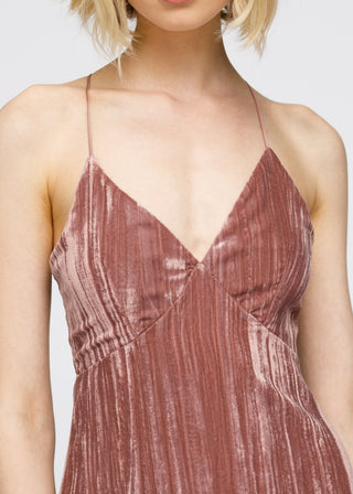 Corte Madera Crushed Velvet Midi Dress