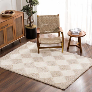 High-Pile Diamond Area Rug