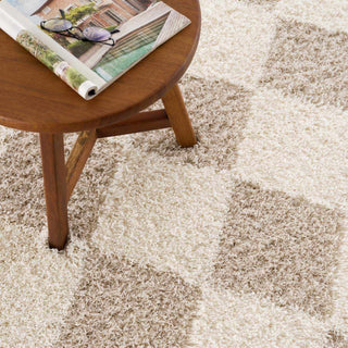 High-Pile Diamond Area Rug