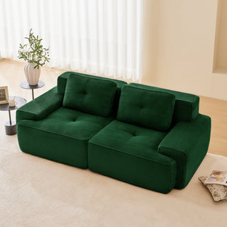 Agassiz Modular Corduroy Sectional Sofa - Emerald