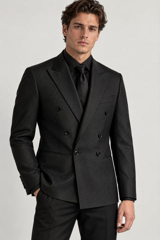Simco Texture Plaid Suit