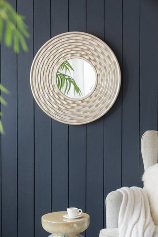 Silverton Sculpted Round Wall Mirror