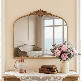 Hedley French Baroque Arched Wall Mirror