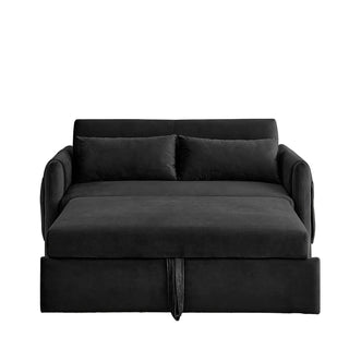 Adjustable Velvet Sleeper Loveseat and Pull-Out Bed