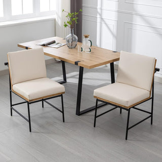 Mid Century Leather Dining Chairs Set Of 2