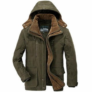 Hooded Winter Parka Coat w/Inner Fleece