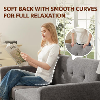 Mid-Century Modern Loveseat Sofa