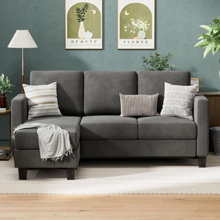 Sectional Sofa with Removable Cushions and Ottoman