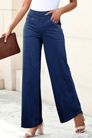 Medium Wash Straight Leg Casual Jeans