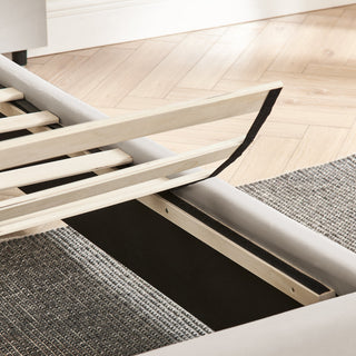 Sooke Velvet Upholstered Platform Bed with Integrated Nightstands
